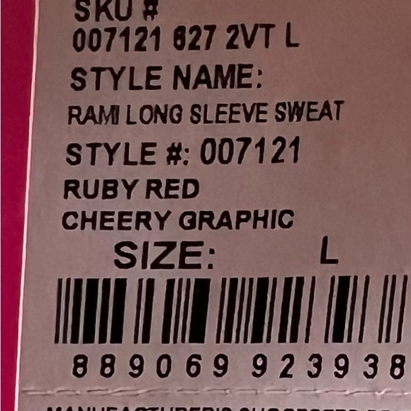 Lilly Pulitzer NWT SZ Large Cheery Graphic Top - Picture 4 of 5